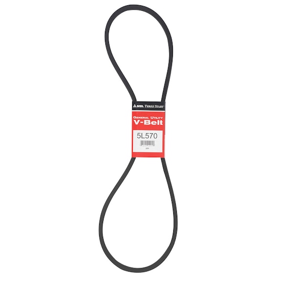 Mbl Mitsuboshi FHP General Utility V-Belt 0.63 in. W X 57 in. L For Fractional Horsepower Motors 5L570A - main